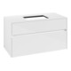 V&B Meuble sous lavabo Collaro 100x54,8x50cm, vasque centrale, blanc brillant-3