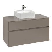 V&B Meuble sous-lavabo Collaro 100x54,8x50cm, vasque centrale, bleu marine