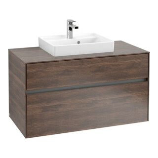 V&B Meuble sous-lavabo Collaro 100x54,8x50cm, vasque centrale, chêne Arizona