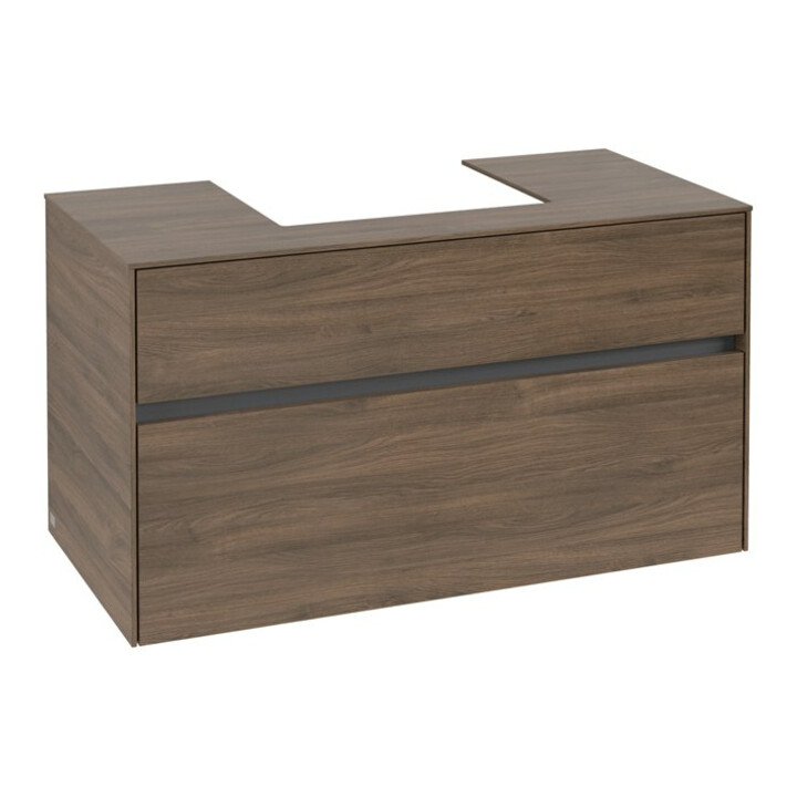 V&B Meuble sous-lavabo Collaro 100x54,8x50cm, vasque centrale, chêne Arizona