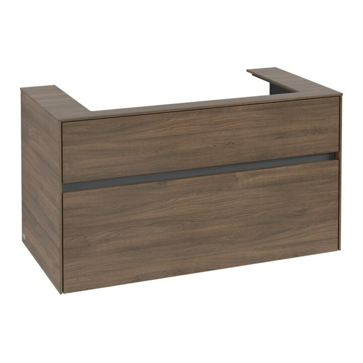 V&B Meuble sous-lavabo Collaro 100x54,8x50cm, vasque centrale, chêne Arizona