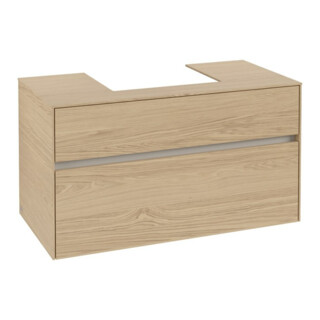 V&B Meuble sous lavabo Collaro 100x54,8x50cm, vasque centrale, chêne nordique