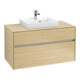 V&B Meuble sous lavabo Collaro 100x54,8x50cm, vasque centrale, chêne nordique-3