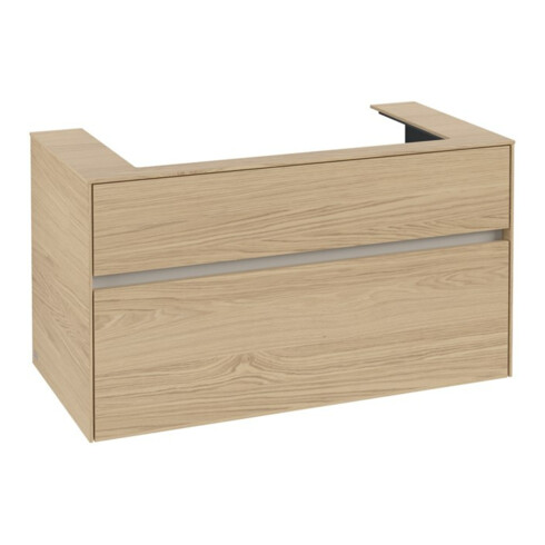 V&B Meuble sous-lavabo Collaro 100x54,8x50cm, vasque centrale, chêne nordique