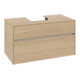 V&B Meuble sous lavabo Collaro 100x54,8x50cm, vasque centrale, chêne nordique-1