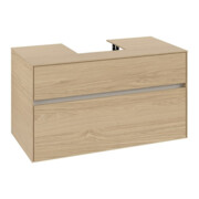 V&B Meuble sous lavabo Collaro 100x54,8x50cm, vasque centrale, chêne nordique