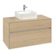 V&B Meuble sous lavabo Collaro 100x54,8x50cm, vasque centrale, chêne nordique-3