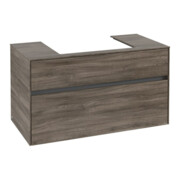 V&B Meuble sous-lavabo Collaro 100x54,8x50cm, vasque centrale, chêne pierre