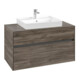 V&B Meuble sous-lavabo Collaro 100x54,8x50cm, vasque centrale, chêne pierre-4