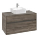 V&B Meuble sous-lavabo Collaro 100x54,8x50cm, vasque centrale, chêne pierre-1