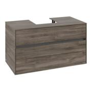 V&B Meuble sous-lavabo Collaro 100x54,8x50cm, vasque centrale, chêne pierre-4