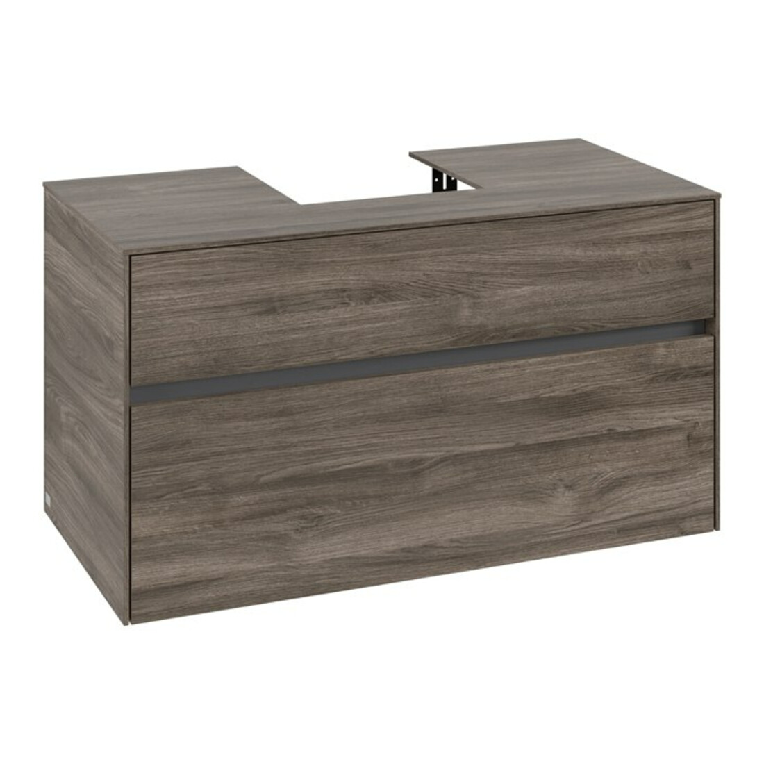 V&B Meuble sous-lavabo Collaro 100x54,8x50cm, vasque centrale, chêne pierre
