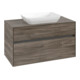 V&B Meuble sous lavabo Collaro 100x54,8x50cm, vasque centrale, chêne stone-1