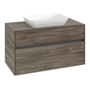 V&B Meuble sous lavabo Collaro 100x54,8x50cm, vasque centrale, chêne stone