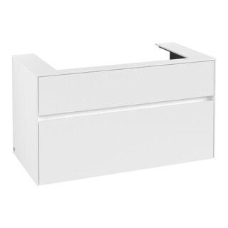 V&B Meuble sous lavabo Collaro 100x54,8x50cm, vasque centrée, blanc mat