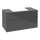 V&B Meuble sous lavabo Collaro 100x54,8x50cm, vasque centrée, gris brillant-4