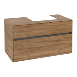 V&B Meuble sous-lavabo Collaro 100x54,8x50cm, vasque droite, chêne Kansas