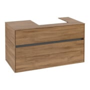 V&B Meuble sous-lavabo Collaro 100x54,8x50cm, vasque droite, chêne Kansas