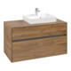 V&B Meuble sous-lavabo Collaro 100x54,8x50cm, vasque droite, chêne Kansas-3