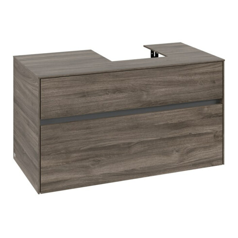 V&B Meuble sous-lavabo Collaro 100x54,8x50cm, vasque droite, chêne pierre