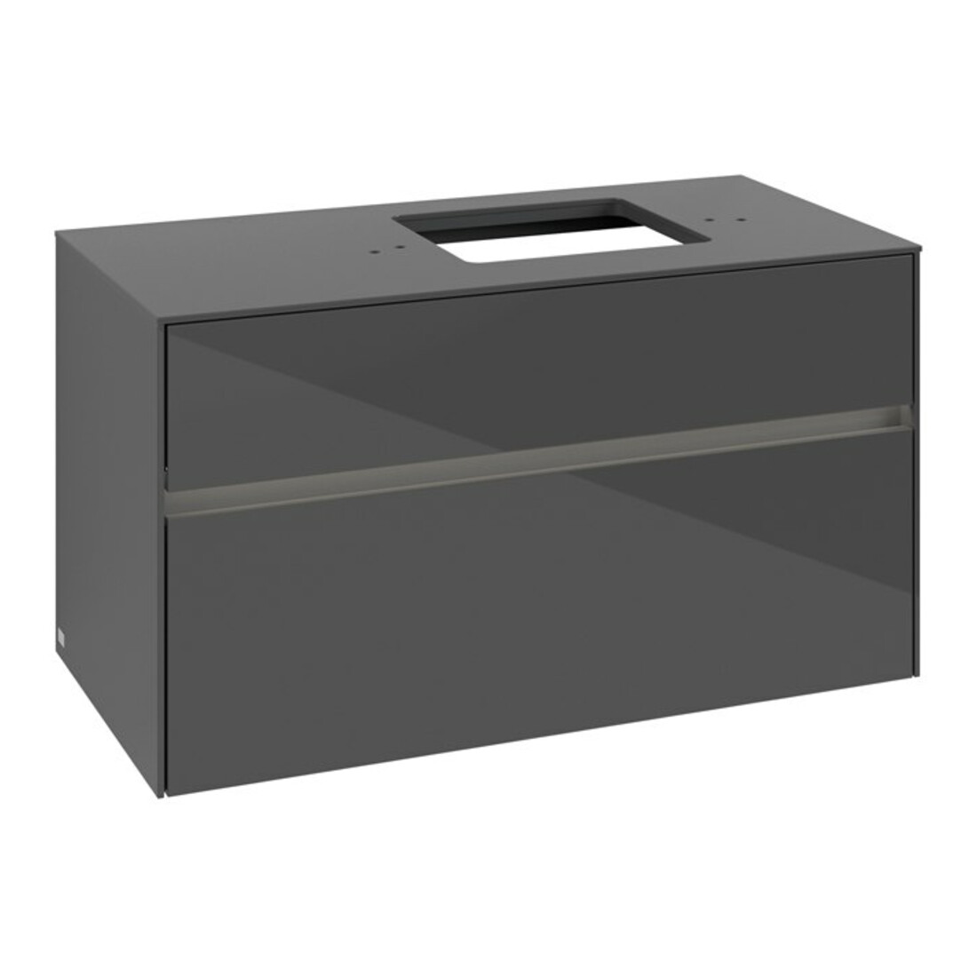 V&B Meuble sous-lavabo Collaro 100x54,8x50cm, vasque droite, LED 7,3 W, glo Gr