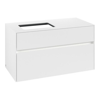 V&B Meuble sous lavabo Collaro 100x54,8x50cm, WT l, LED 7,3 W, blanc mat