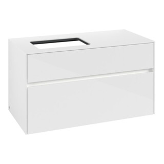 V&B Meuble sous lavabo Collaro 100x54,8x50cm, WT l, LED 7,3 W, glo wh.