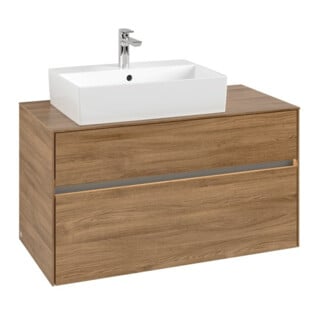 V&B Meuble sous lavabo Collaro 100x54,8x50cm, WT l, LED 7,3 W, Kan Oa