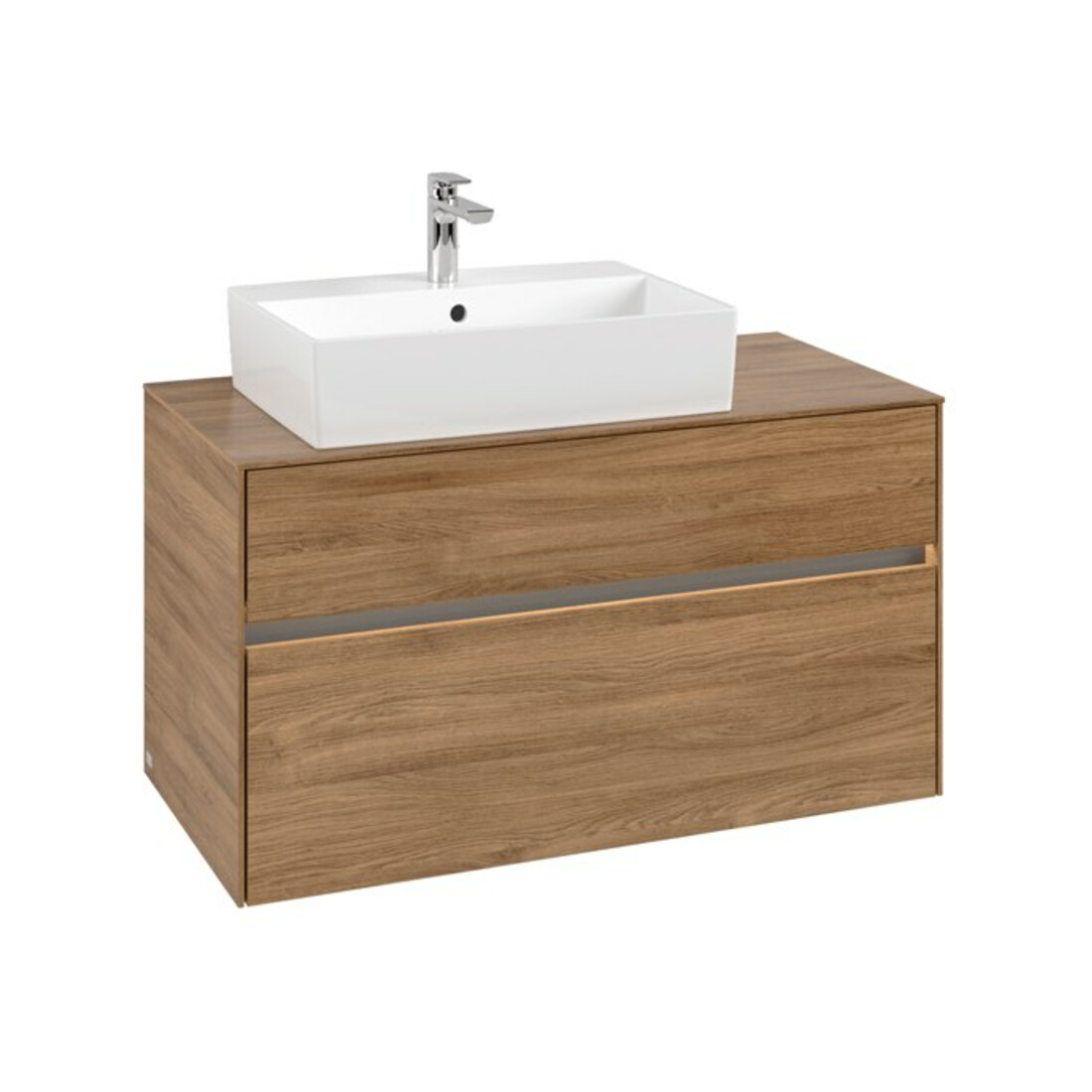 V&B Meuble sous lavabo Collaro 100x54,8x50cm, WT l, LED 7,3 W, Kan Oa