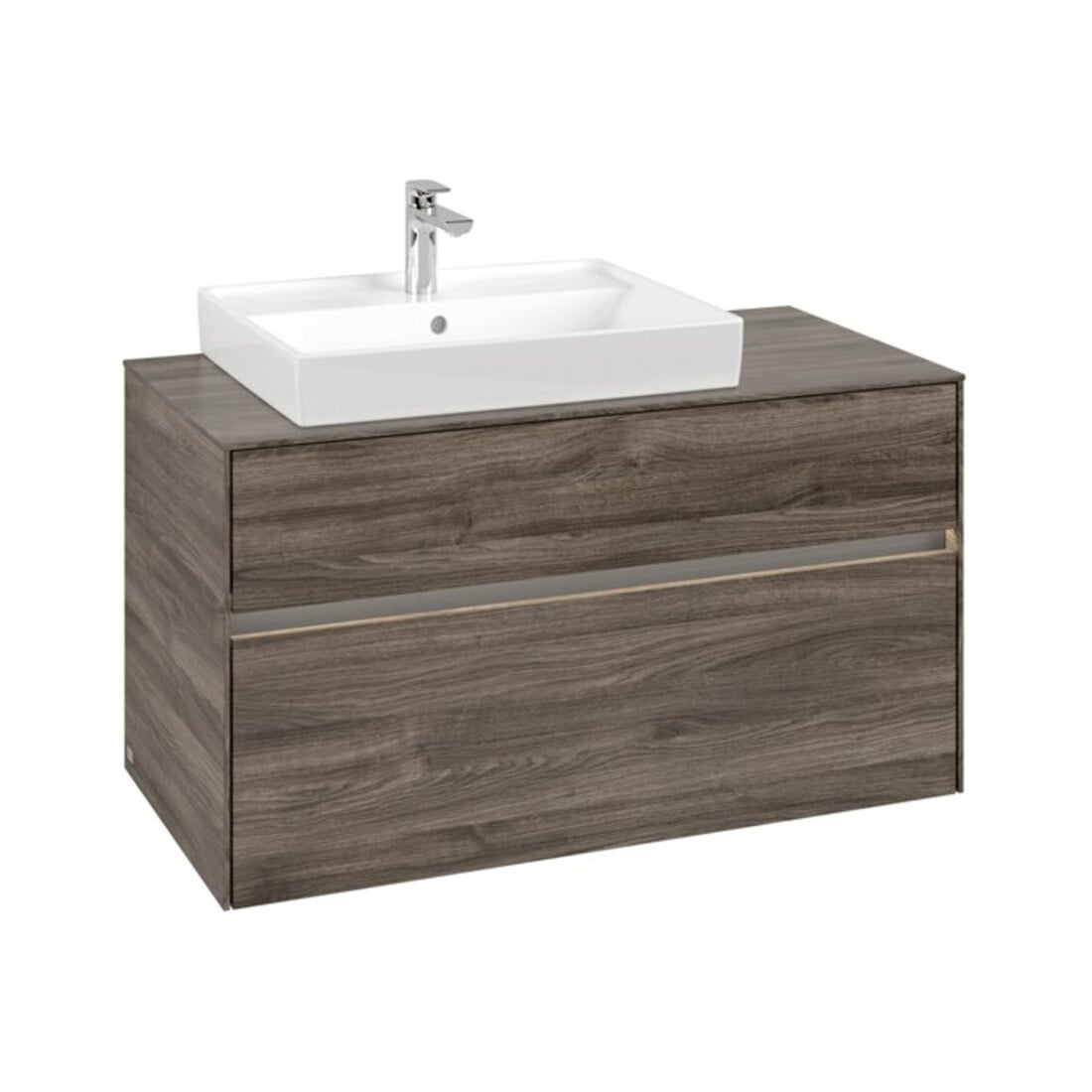 V&B Meuble sous lavabo Collaro 100x54,8x50cm, WT l, LED 7,3 W, st. Oa