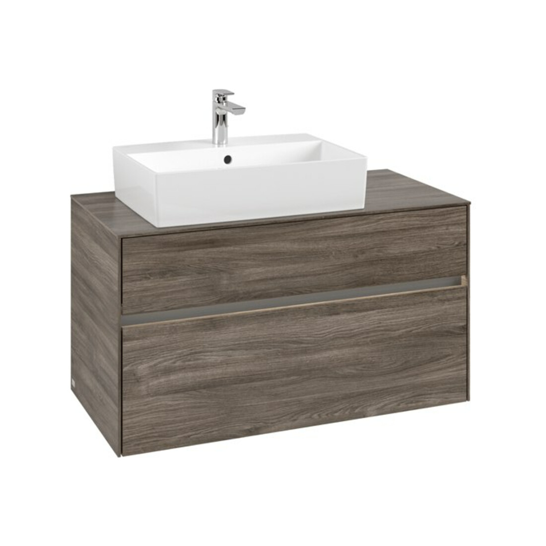 V&B Meuble sous lavabo Collaro 100x54,8x50cm, WT l, LED 7,3 W, st. Oa