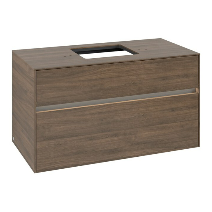 V&B Meuble sous lavabo Collaro 100x54,8x50cm, WT mi, LED 7,3 W, Ar Oa