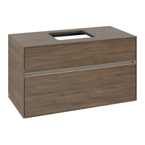 V&B Meuble sous lavabo Collaro 100x54,8x50cm, WT mi, LED 7,3 W, Ar Oa