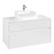 V&B Meuble sous lavabo Collaro 100x54,8x50cm, WT mi, LED 7,3 W, blanc brillant-1
