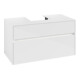 V&B Meuble sous lavabo Collaro 100x54,8x50cm, WT mi, LED 7,3 W, blanc brillant