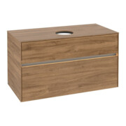 V&B Meuble sous-lavabo Collaro 100x54,8x50cm, WT mi, LED 7,3 W, Kan Oa
