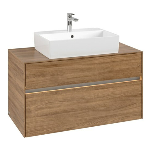 V&B Meuble sous-lavabo Collaro 100x54,8x50cm, WT mi, LED 7,3 W, Kan Oa
