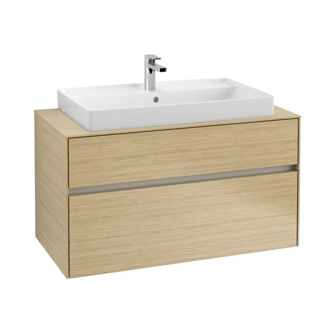 V&B Meuble sous lavabo Collaro 100x54,8x50cm, WT mi, LED 7,3 W, Nord Oa