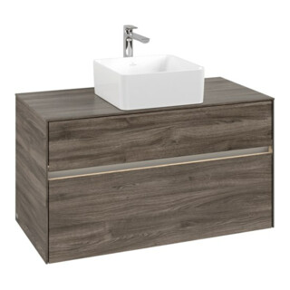 V&B Meuble sous-lavabo Collaro 100x54,8x50cm, WT mi, LED 7,3 W, st. Oa