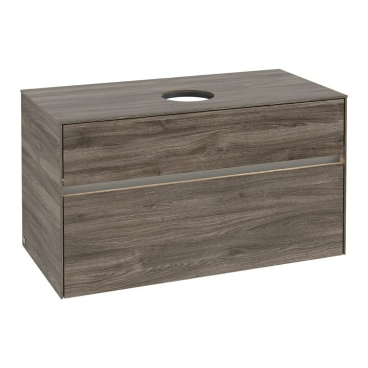 V&B Meuble sous-lavabo Collaro 100x54,8x50cm, WT mi, LED 7,3 W, st. Oa