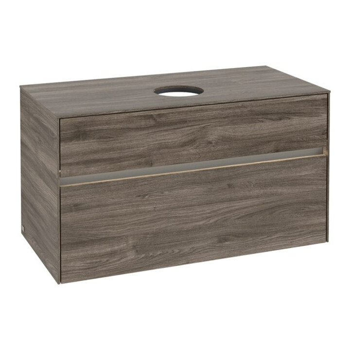 V&B Meuble sous-lavabo Collaro 100x54,8x50cm, WT mi, LED 7,3 W, st. Oa
