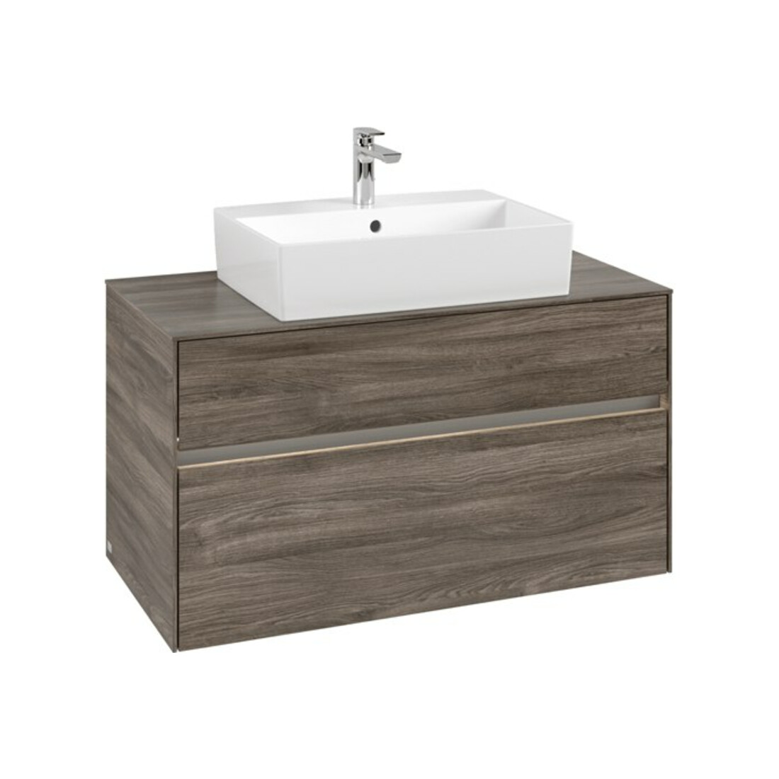 V&B Meuble sous lavabo Collaro 100x54,8x50cm, WT mi, LED 7,3 W, st. Oa