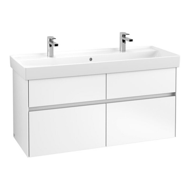 V&B Meuble sous-lavabo Collaro 115,4x54,6x44,4 cm, vasque centrale, blanc mat