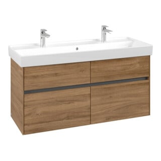 V&B Meuble sous-lavabo Collaro 115,4x54,6x44,4cm, vasque centrale, chêne Kansas