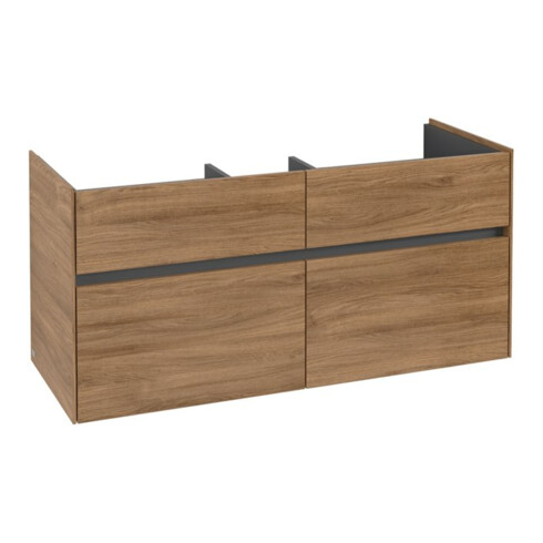 V&B Meuble sous-lavabo Collaro 115,4x54,6x44,4cm, vasque centrale, chêne Kansas