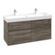 V&B Meuble sous-lavabo Collaro 115,4x54,6x44,4cm, vasque centrale, chêne stone-3