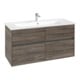 V&B Meuble sous lavabo Collaro 116,1x61x48 cm, vasque centrale, chêne pierre-4