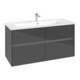 V&B Meuble sous-lavabo Collaro 116,1x61x48 cm, WT mi, LED 8,6W, glo Gr-1