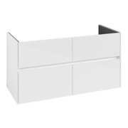 V&B Meuble sous lavabo Collaro 116,1x61x48cm, vasque centrale, blanc brillant