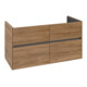 V&B Meuble sous lavabo Collaro 116,1x61x48cm, vasque centrale, chêne Kansas-1